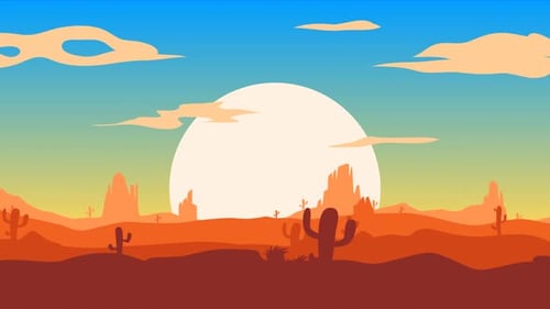 Wüstenhintergrund mit Looped-Animation