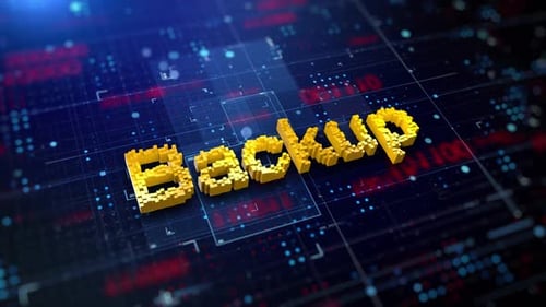 Pixelated Word Backup