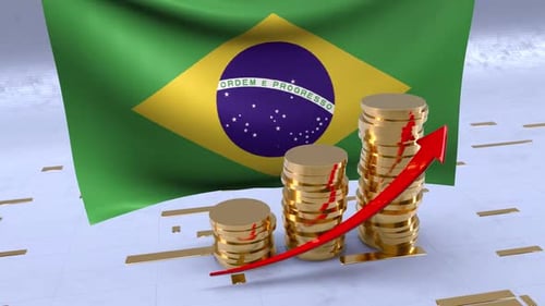 Brazilian Economy Growth and Decline Bar Chart Animation