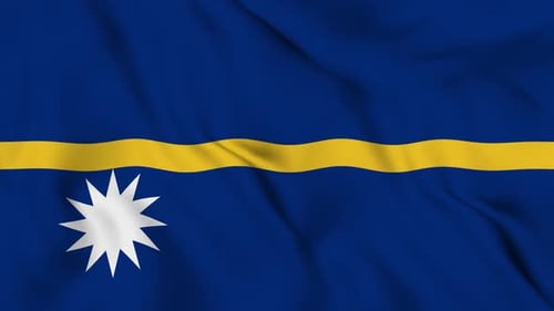 Waving Flag of Nauru for National Identity and Events
