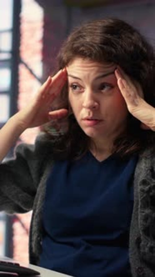 Vertical Video Devastated Sad Woman Losing Financial Value on Stock Trading Platform