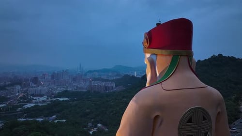 Vista de Taipei a partir do templo Hongludi Nanshan Fude