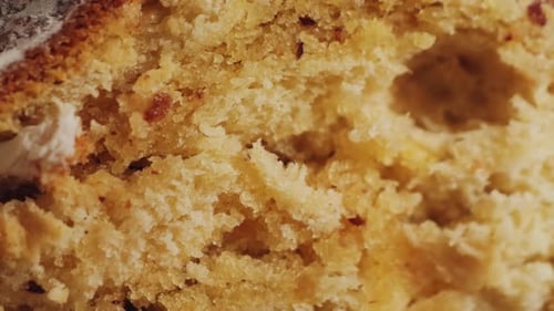 Close-up of Delicious Fresh Baked Golden Cake
