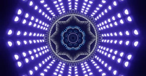 Dynamic Neon Geometric Tunnel Seamless Loop