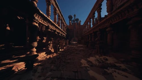 Exploring Ancient Ruins Under the Bright Sun in a Forgotten Land