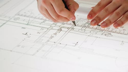 Plan Blueprint Closeup