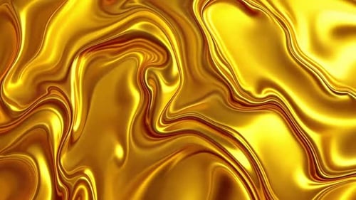 Liquid Metallic Gold Background