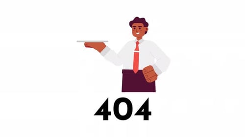 Financial Advisor with Rising Arrow 404 Error Animation