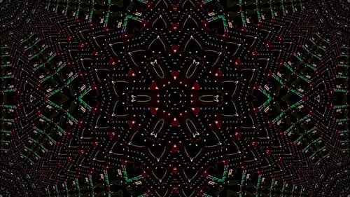 Abstract background moving stripes and flashing with shining light dots. Animation with circles