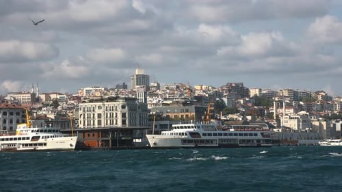 Ferry in Istanbul Tourist Cruises and Passenger Transportation on the Bosphorus