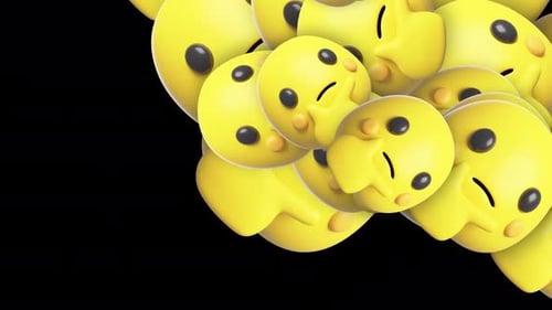 3D Emoji transition 4K Alpha channel | Emoji Falling