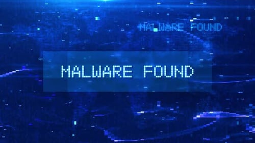 Un logiciel malveillant a détecté une animation de texte numérique sur une carte du monde futuriste et des effets HUD