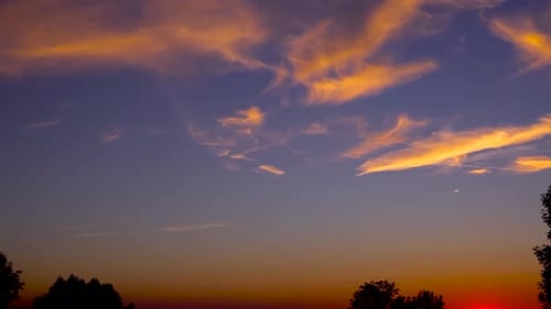 Clouds at Sunset Sky Time-Lapse