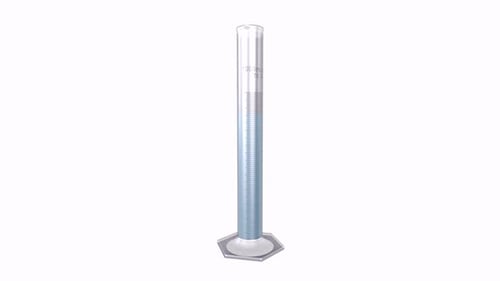 Science Glass rotation in loop on white background