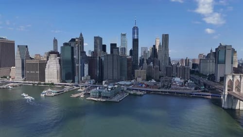 One World Trade Center in Manhattan with the Prominent Freedom Tower