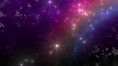 Colorful Abstract Space Particles Loop Background