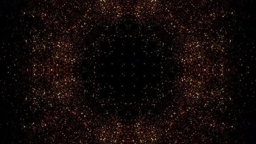 Golden Glittering Particles Frame Effect