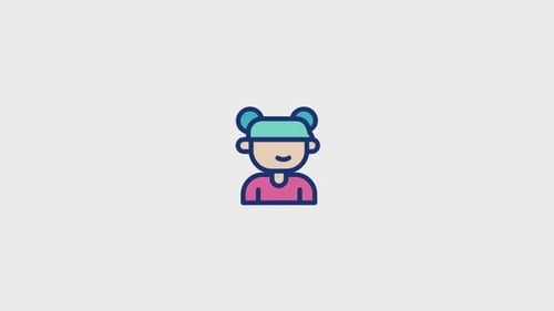Animated Flat Design Icons of Diverse People and Avatars