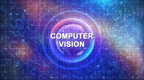 Futuristic Computer Vision Global Technology Data Network Background