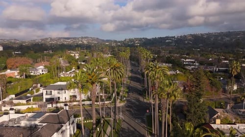 A Stunning View Showcasing the Luxurious Neighborhoods of Beverly Hills California