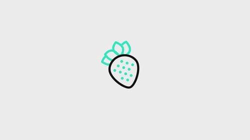 Animiertes Erdbeersymbol