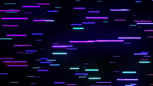 Abstract Neon Light Streaks Digital Data Background Loop