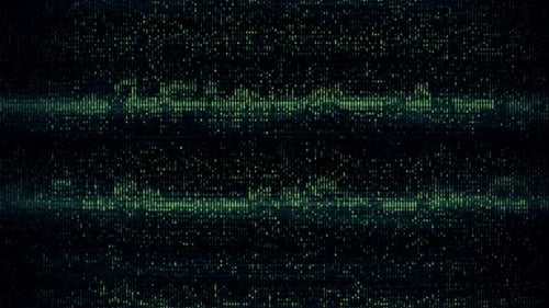 Futuristic Digital Noise with Glitchy Pixelated Pattern