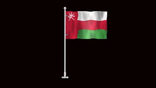 Flagge des Oman weht