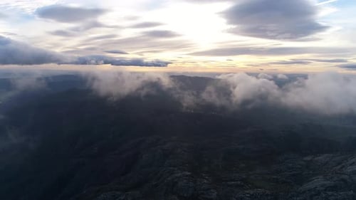Mountain Cloud Top View Landscape