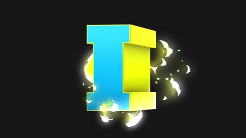 Colorful 3D Block Letter Reveal Animation