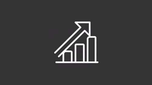 Animated Statistics White Line Icon