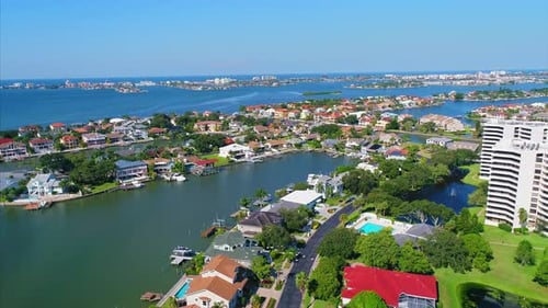 Inlet of a coastal luxury Florida neighborhood