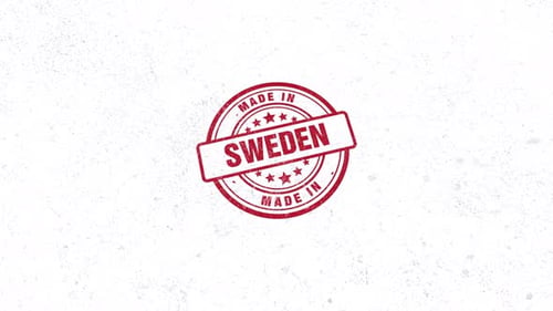 Made In Sweden Rubber Stamp