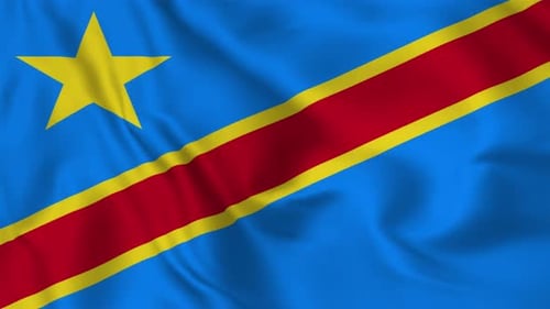 Democratic Republic of Congo Flag Waving Animation