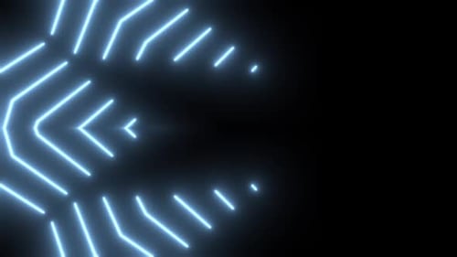 Dynamic neon lines against a black background, modern and abstract