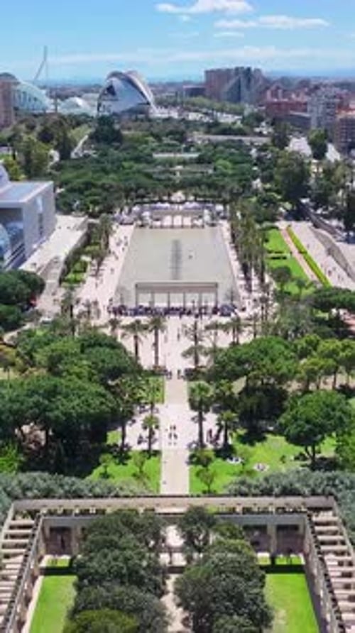 Stunning Turia Gardens at Valencia valence community Spain.