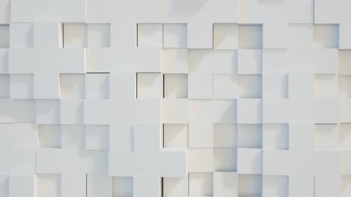 White Geometric Wall Loop 4K