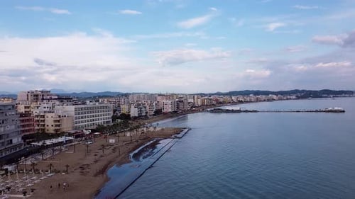 Aerial View of Durrës Coastline