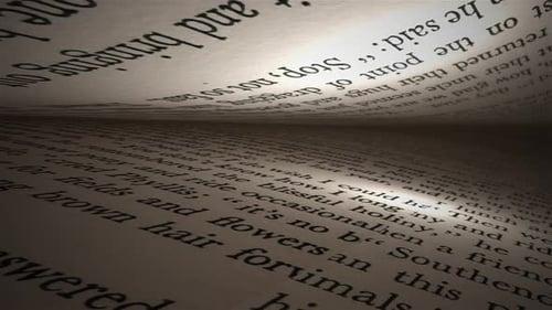 Elegant Animated Book Page Scroll for Literary Content