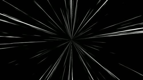 Dynamic Motion Blur Effect with Lines Stretching Towards a Central Point