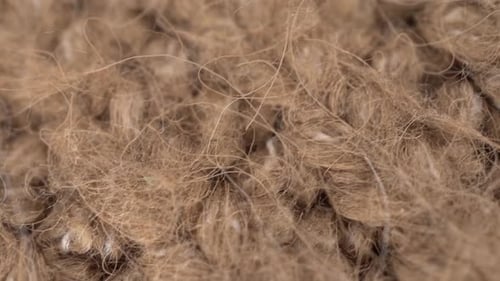 Close Up of Brown Fiber Texture Panning