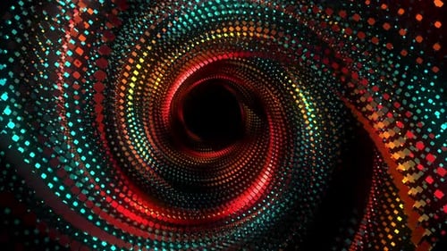 Array of Particles Rotation and Glow