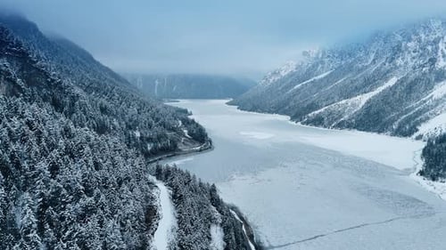 Snowy winter in the beautiful mountains.