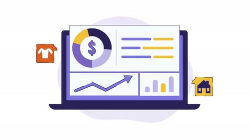 Analyse des dépenses avec données financières et Icones, adaptée aux présentations, aux rapports et aux sites Web.