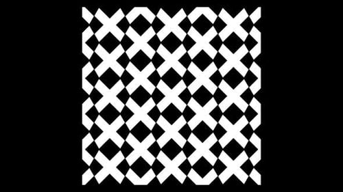 Kaleidoscope Collection: Luma matte transition of array of hexagon arranged in honeycomb pattern wit