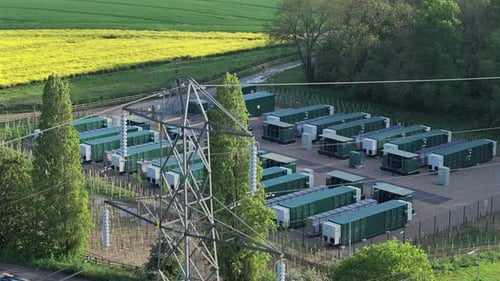 Megawatt Lithium Energy Stationary Storage System Aerial View