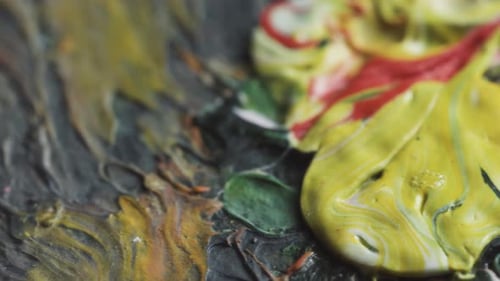 Abstract Expressionist Paint Texture Close Up