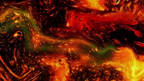 Abstract Fiery Liquid Swirl Flowing Background Loop