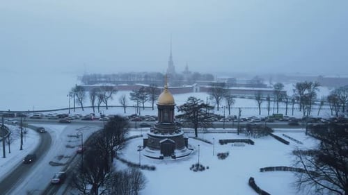 Church-Chapel of the Holy Trinity in Winter