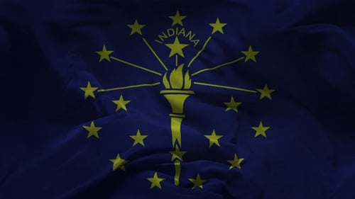 Indiana State Flag Waving Animation
